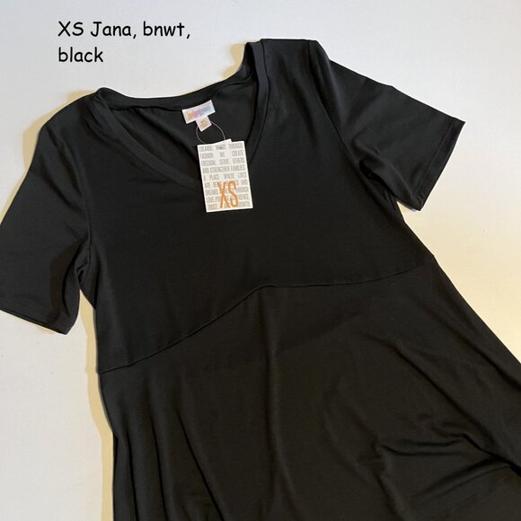 LuLaRoe Tops - XS Lularoe Jana swing top, solid black